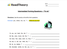 Forming Questions - Intermediate - "To do"