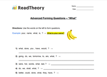 Forming Questions  - Advanced  - "What"
