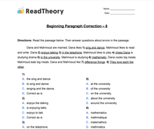 Paragraph Correction  - Beginner  - Exercise 8