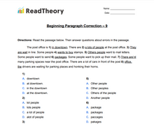 Paragraph Correction  - Beginner  - Exercise 9