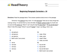 Paragraph Correction  - Beginner  - Exercise 10