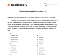Paragraph Correction  - Beginner  - Exercise 12