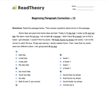 Paragraph Correction  - Beginner  - Exercise 13