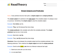 Subjects and Predicates  - Complete and Simple Subjects and Predicates  - Simple Subjects and Predicates