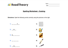 Spelling - Beginner - Cooking