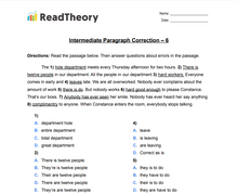 Paragraph Correction  - Intermediate  - Exercise 6