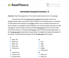 Paragraph Correction  - Intermediate  - Exercise 9