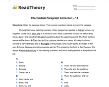 Paragraph Correction  - Intermediate  - Exercise 13