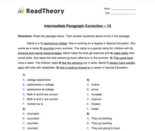 Paragraph Correction  - Intermediate  - Exercise 15