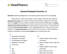 Paragraph Correction  - Advanced  - Exercise 9