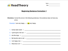Sentence Correction - Beginner - Exercise 1