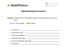 Sentence Correction - Beginner - Exercise 2