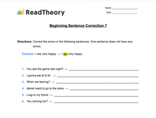 Sentence Correction - Beginner - Exercise 7