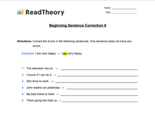 Sentence Correction - Beginner - Exercise 8