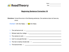 Sentence Correction - Beginner - Exercise 10