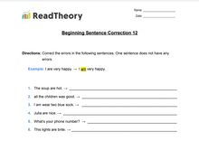 Sentence Correction - Beginner - Exercise 12