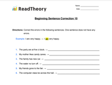 Sentence Correction - Beginner - Exercise 15