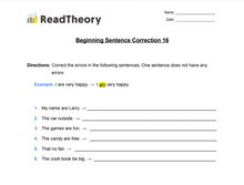 Sentence Correction - Beginner - Exercise 16