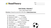 Verb Tenses - Present Tense - Exercise 7 - Simple Present Tense