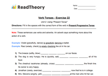 Verb Tenses - Present Tense - Exercise 22 - Present Progressive Tense