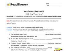 Verb Tenses - Present Tense - Exercise  32 - Simple Present Perfect Tense