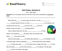 Verb Tenses - Past Tense - Exercise 14 - Review of the Simple Past Tense