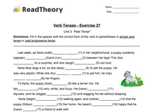 Verb Tenses - Past Tense - Exercise 27 - Review of the Simple Past Tense and Past Progressive Tense