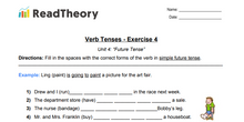 Verb Tenses - Future Tense - Exercise 4 - Simple Future Tense
