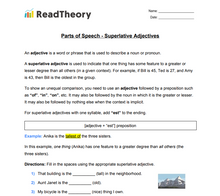  Parts of Speech - Adjectives - Identifying Superlative Adjectives