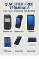 From hand-held to counter top - included FREE with Cash Discount program - With – No  Gotchas - No Contracts –  No limit!
Have unlimited credit card processing at less than $40 a month - includes the FREE terminal.