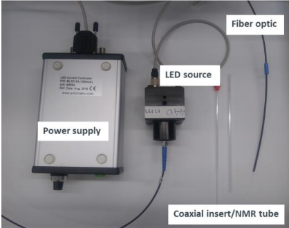 Fiber Coupled LED for NMR Spectroscopy