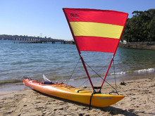 Red/yellow/red/clear sail