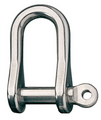 Stainless Steel D-Shackle Std, Flat Head Pin 5/32"