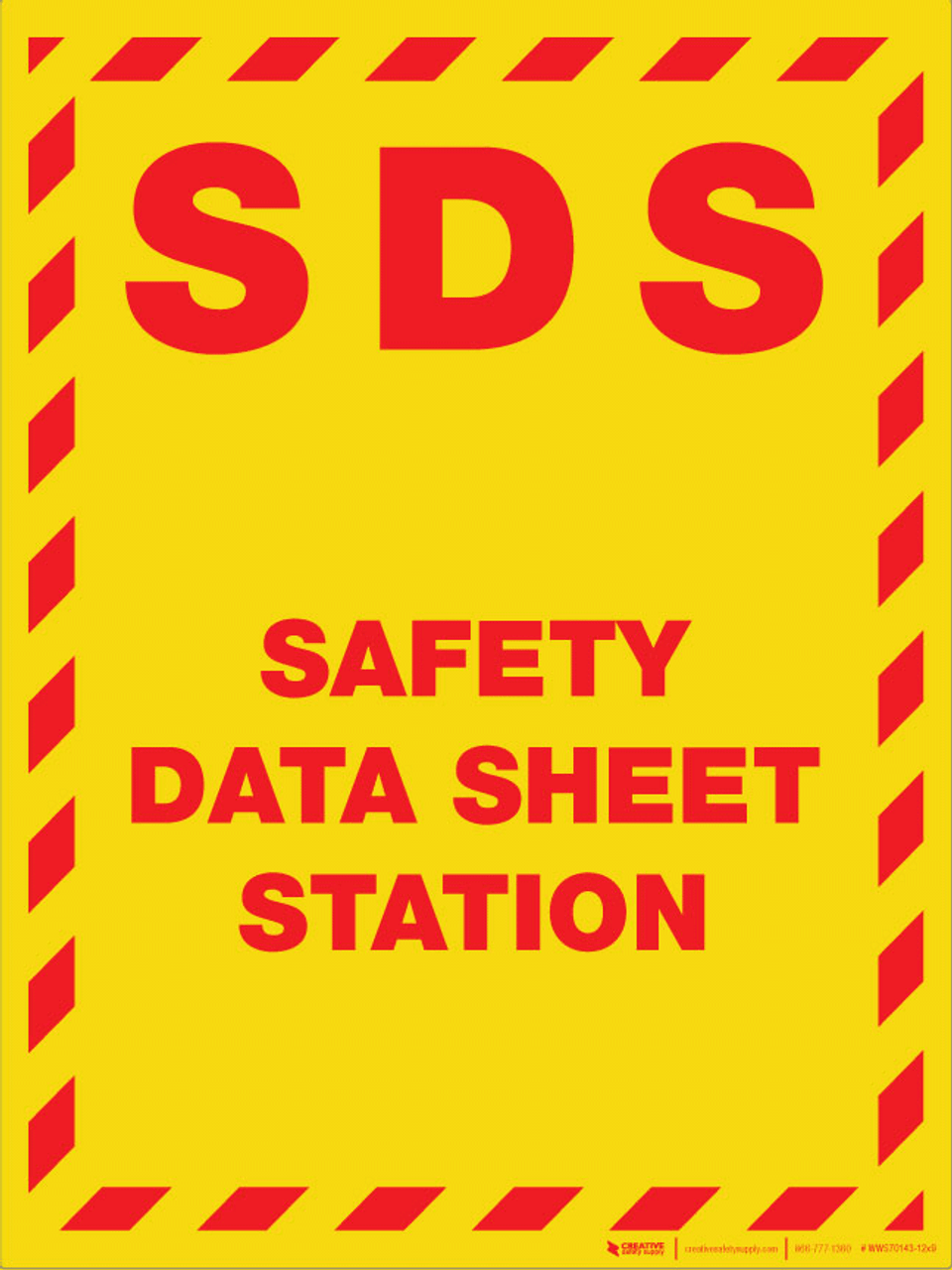 Sds Safety Data Sheet Station Wall Sign Creative Safety Supply