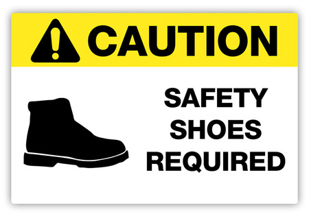 Caution - Safety Shoes Required Label | Creative Safety Supply