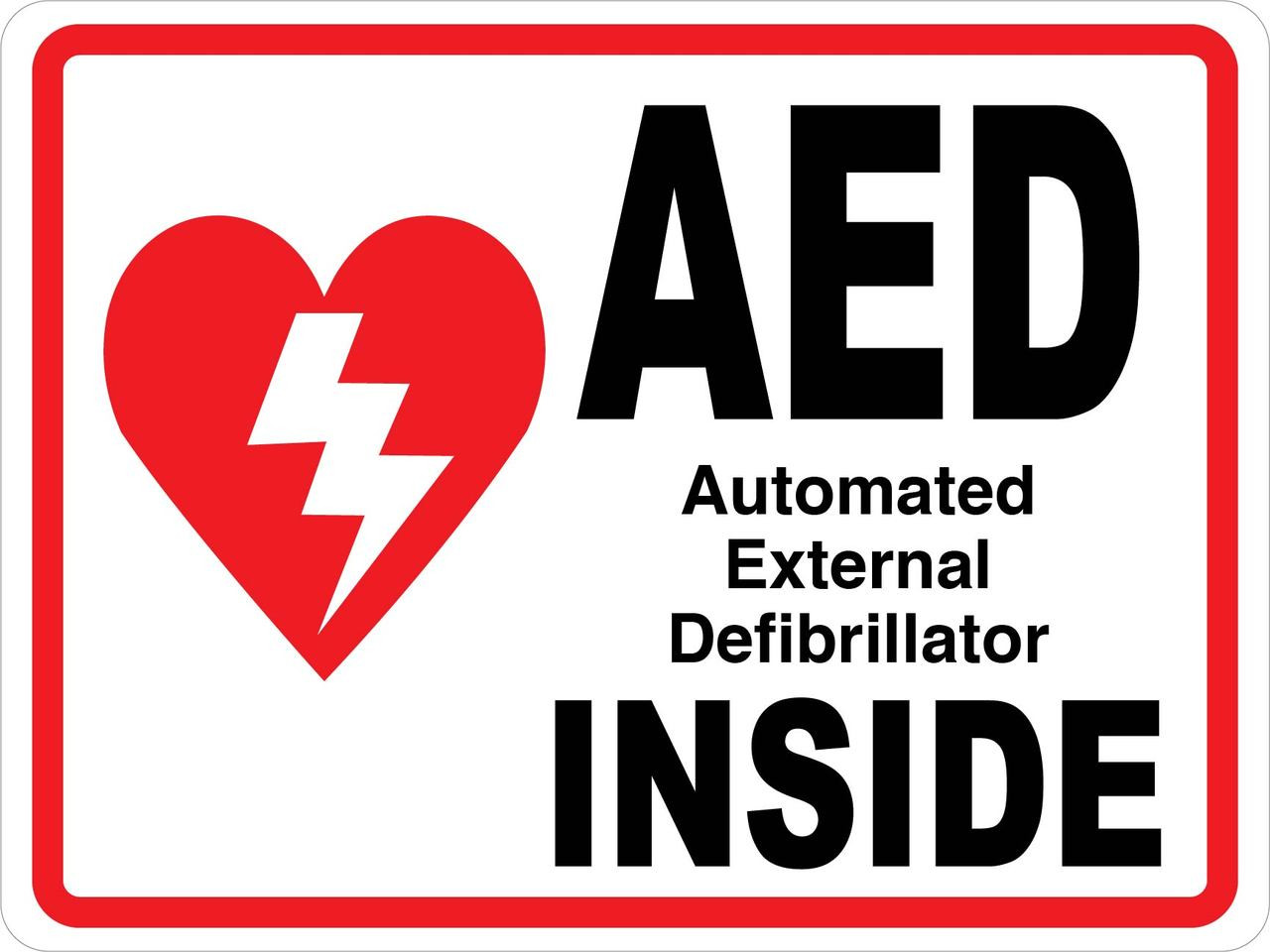 Aed Wall Sign Creative Safety Supply