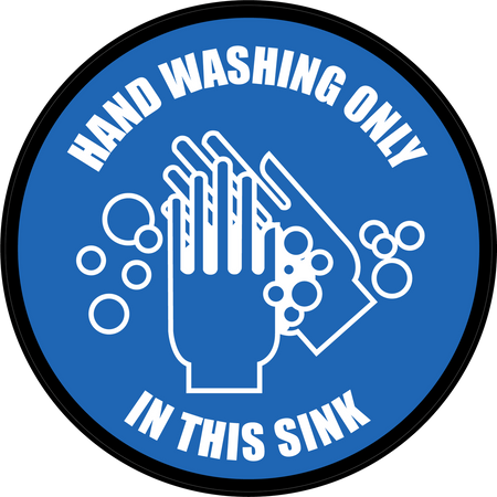 Hand Washing Only In This Sink Floor Sign