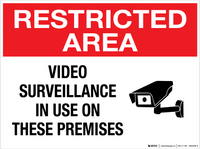 Notice This Area Is Under 24 Hour Video Surveillance Wa