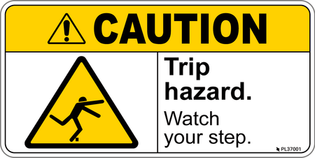 Ansi Z535 Approved Caution Trip Hazard Label