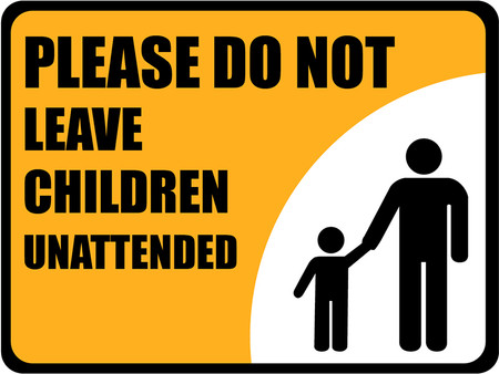 Unattended Children Sign Floor Sign | Creative Safety Supply