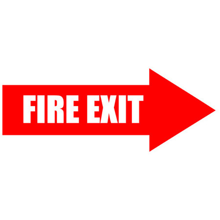 Fire Exit Arrow Floor Sign | Creative Safety Supply