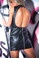 Allure Lingerie Leather Faux Flirty Studded Dress