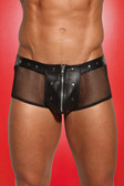 Allure Lingerie Leather Fishnet Shorts