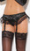 Elegant Moments Satin Garter Belt - Black