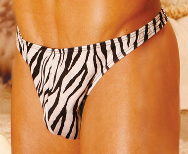 Elegant Moments Zebra Thong