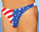 Elegant Moments Stars and Stripes Thong  - Flag Print