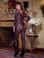Dreamgirl Queen Long Sleeve Bow Design Open Crotch Bodystocking