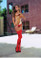 Dreamgirl Sheer Thigh Highs wIth Back Seam - Red