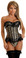Daisy Corset Plus Size Burlesque Leopard Zipper Corset