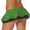 Body Language Fashions Cute Petticoat Ultra Mini Skirt - Neon Green/Black Stripes